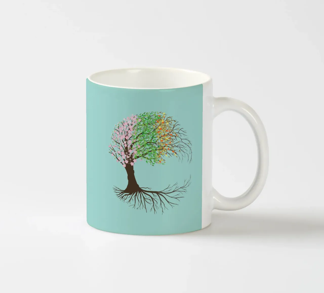 Four seasons yggdrasil or tree of life ceramic mug by BwiseLizzy
