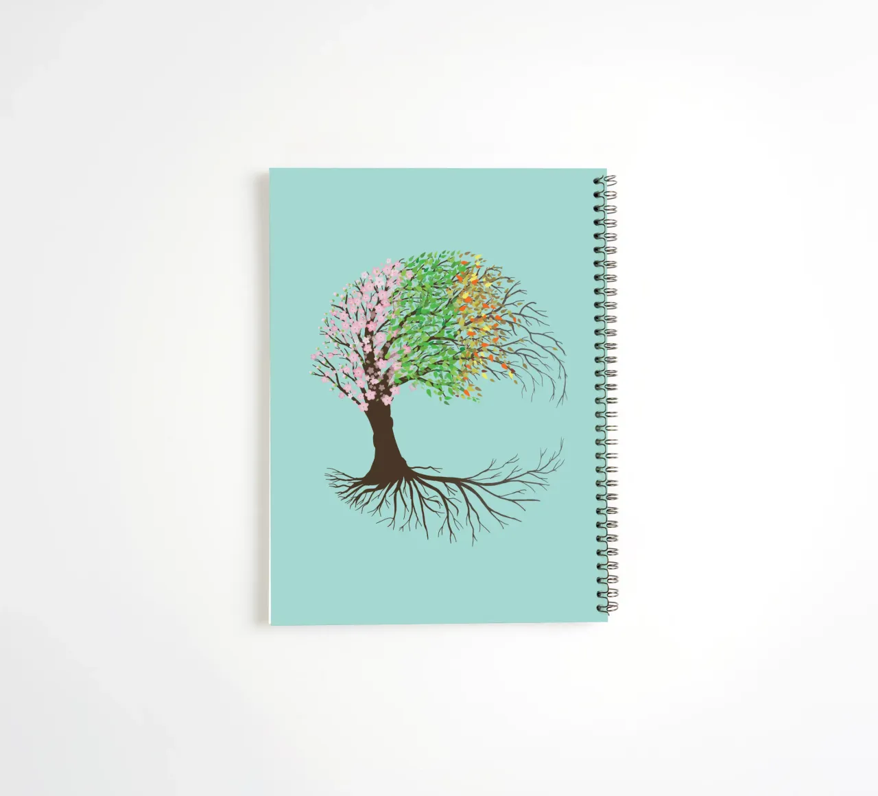 Four seasons yggdrasil or tree of life spiral notebook by BwiseLizzy