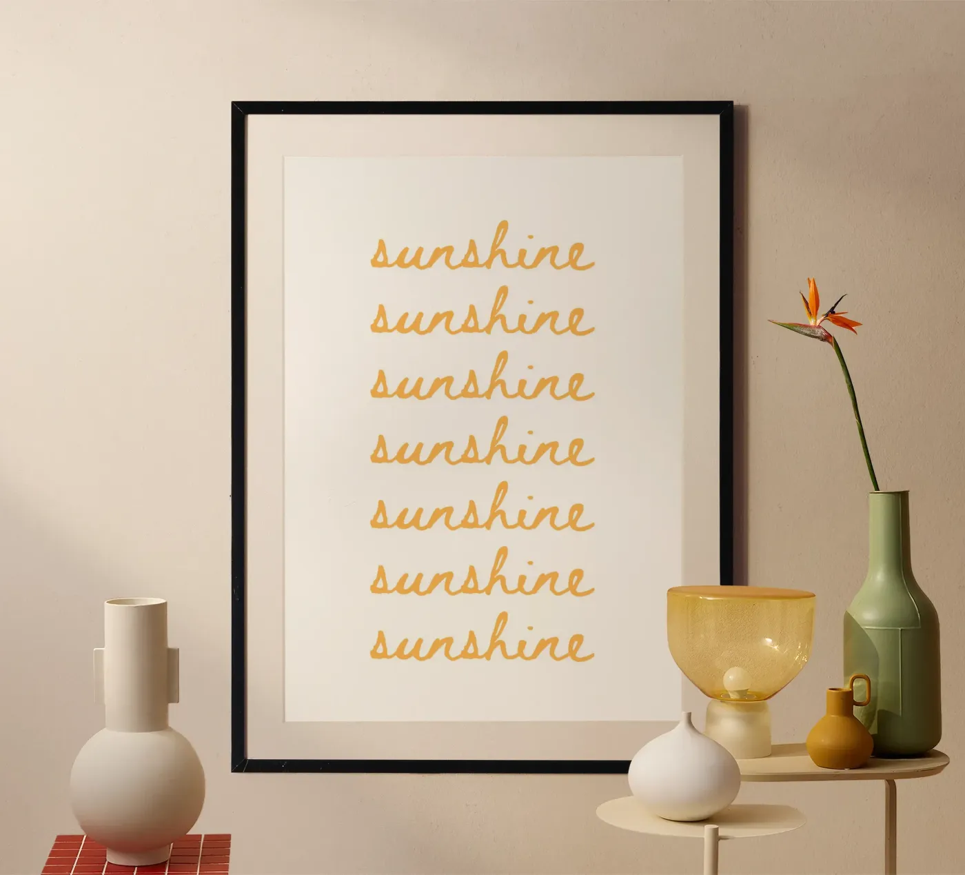 Sunshine poster van PinkCandyWalls