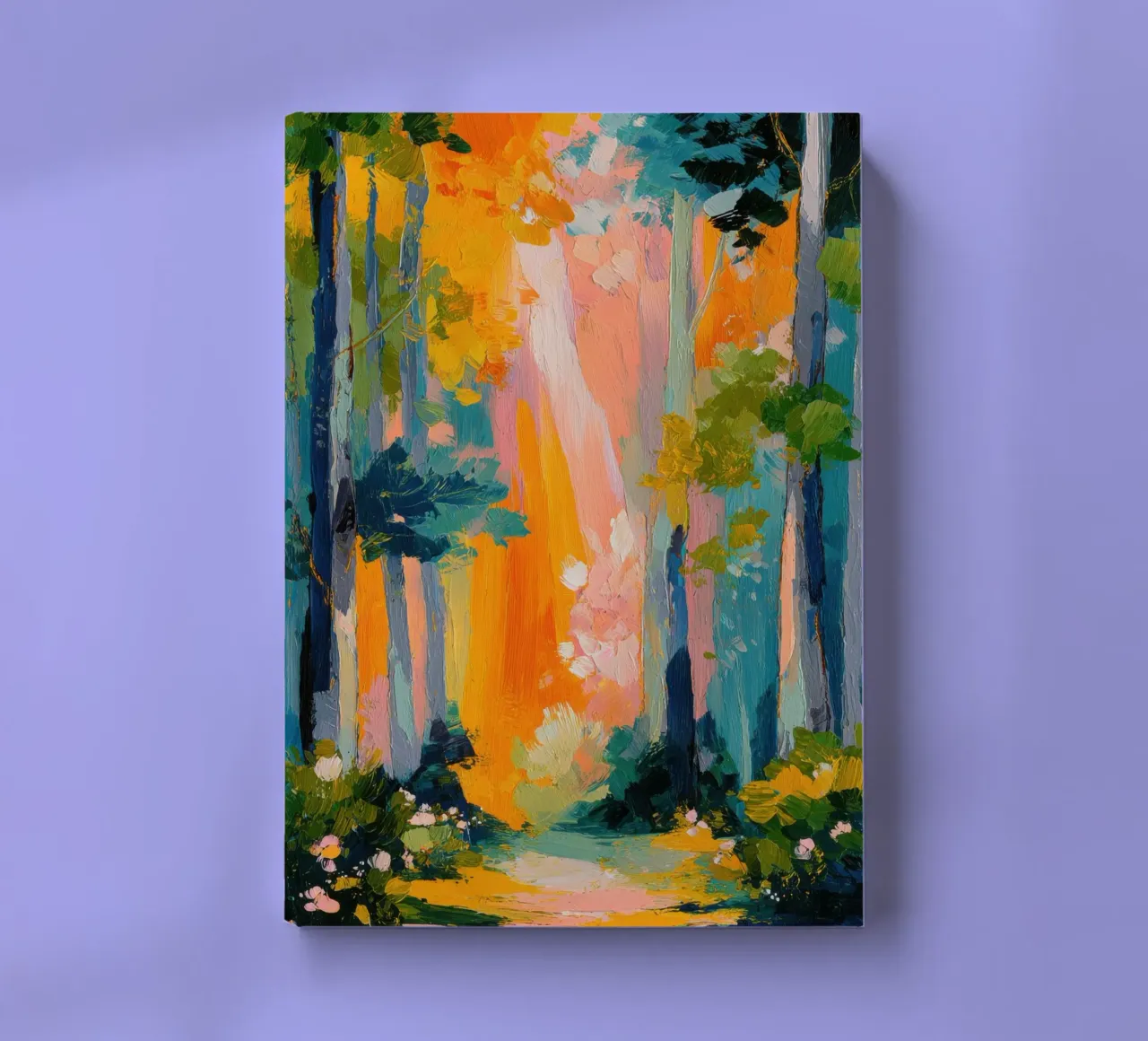 Spring forest in the sunlight notebook by Nikis Art Studio
