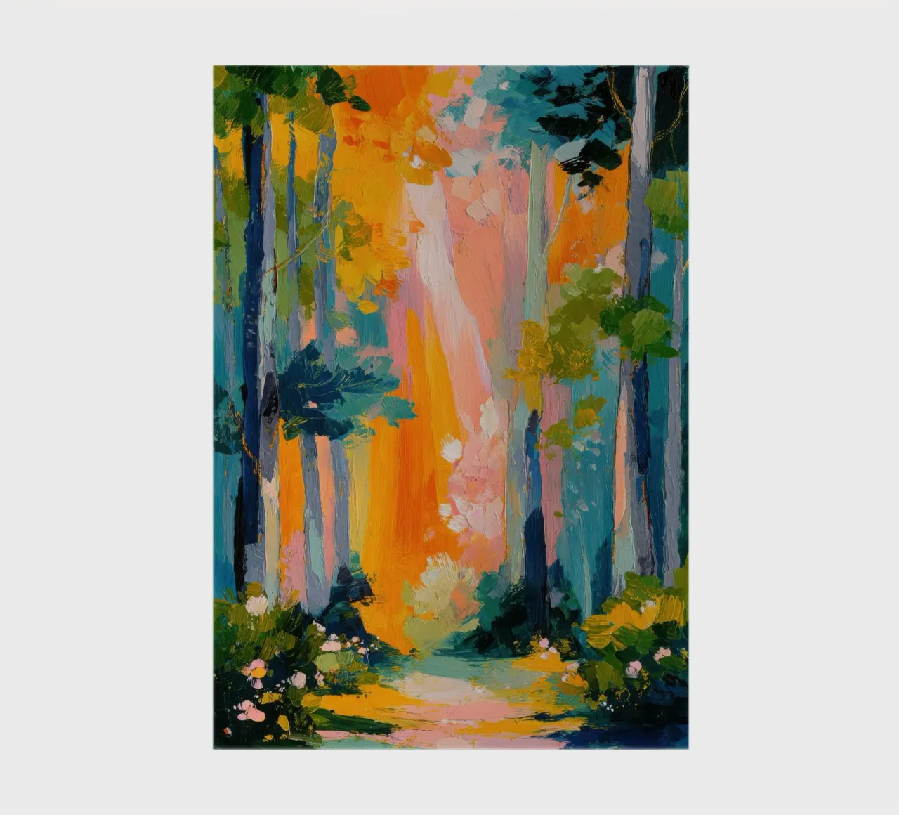 Spring forest in the sunlight notebook by Nikis Art Studio