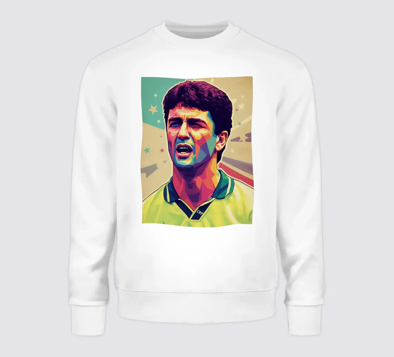 Ritratto pop art di Bebeto felpa da Hantamrata