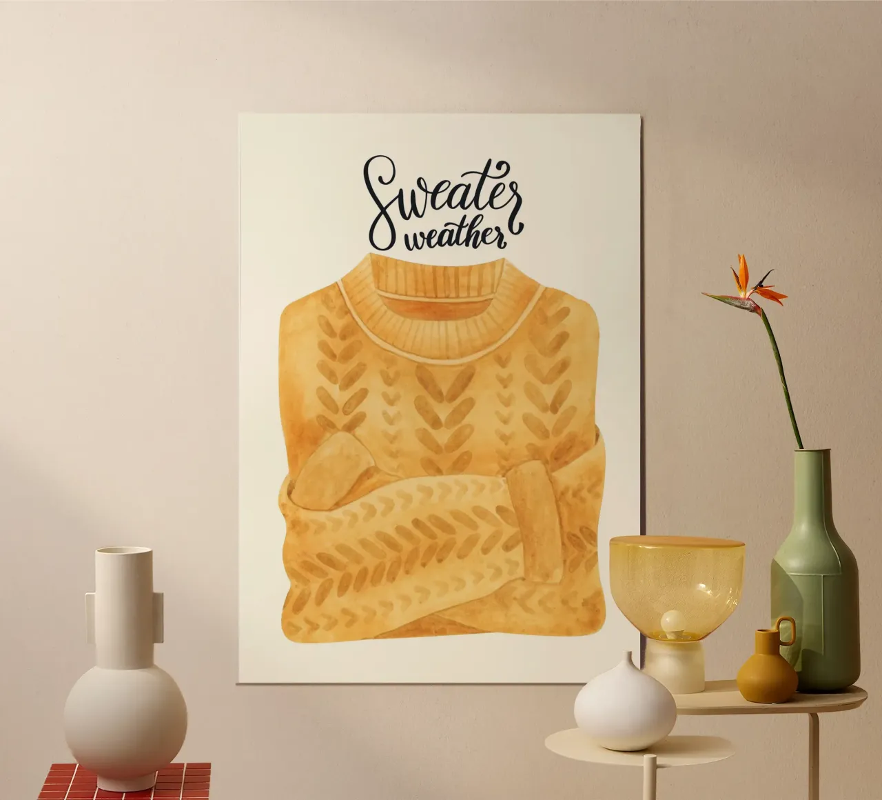Sweater weather alluminio dibond da PinkCandyWalls