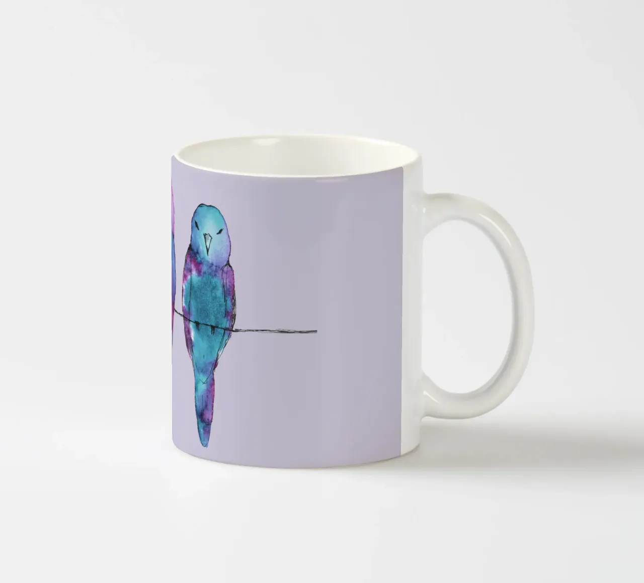 Tre uccelli su un filo tazza in ceramica da BwiseLizzy
