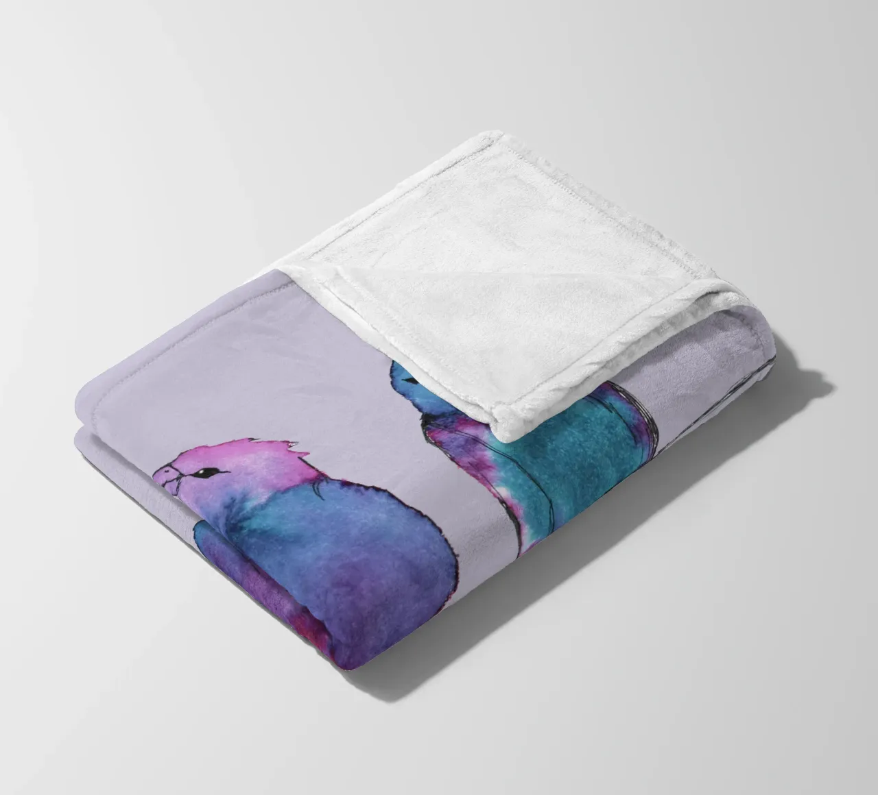 Tre uccelli su un filo coperta in pile da BwiseLizzy
