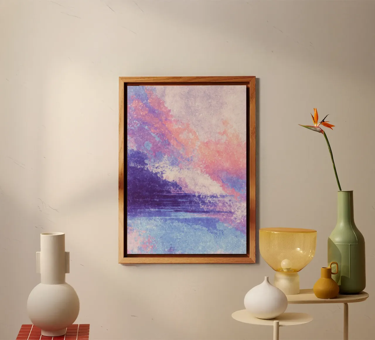 Cielo pastello su un mare calmo alluminio dibond da Nikis Art Studio