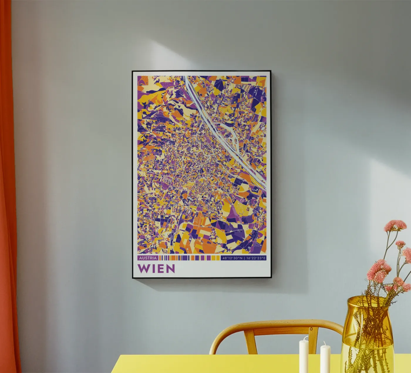 Poster di Vienna plexiglass da CityMapPoster