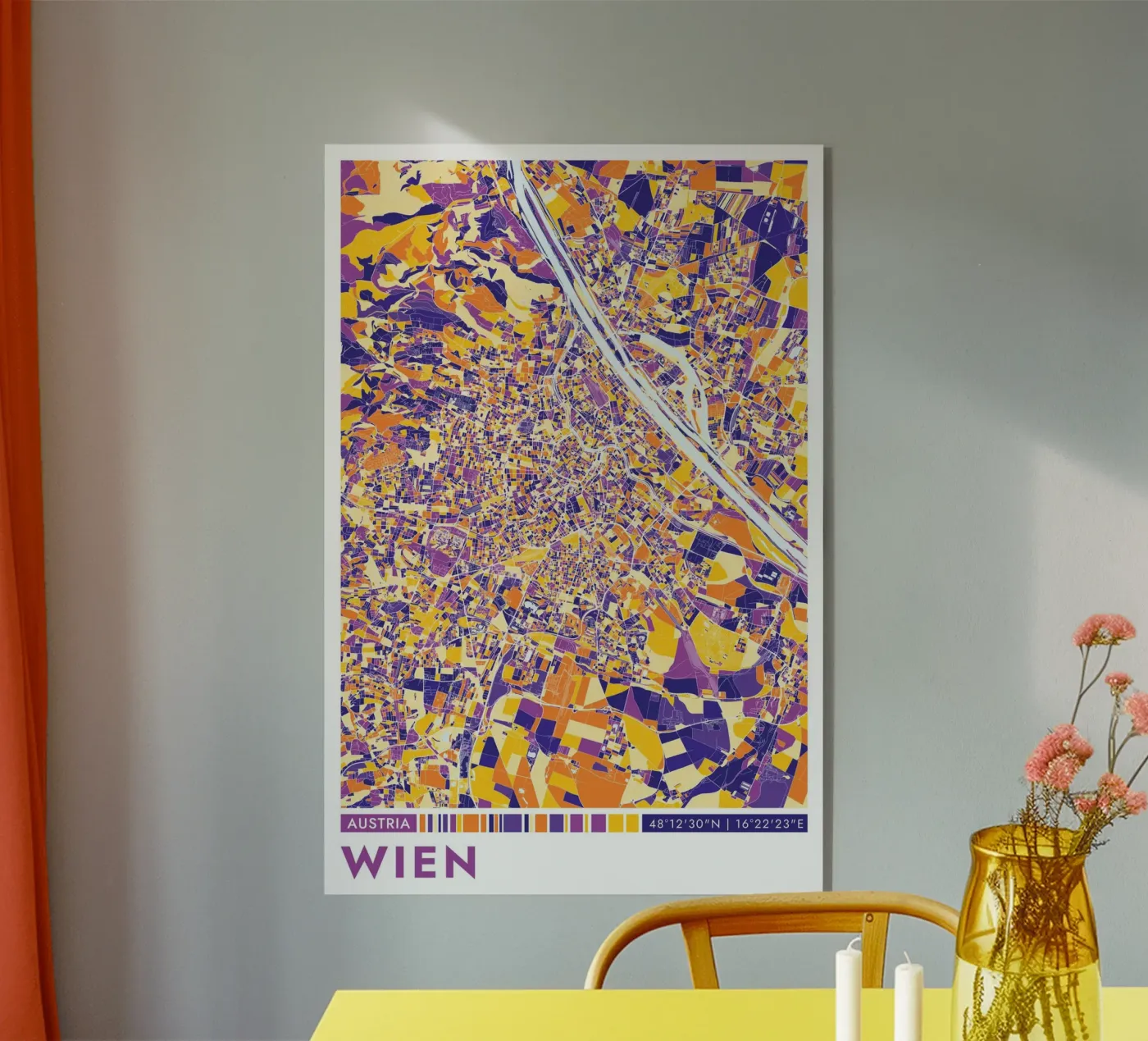 Poster di Vienna plexiglass da CityMapPoster