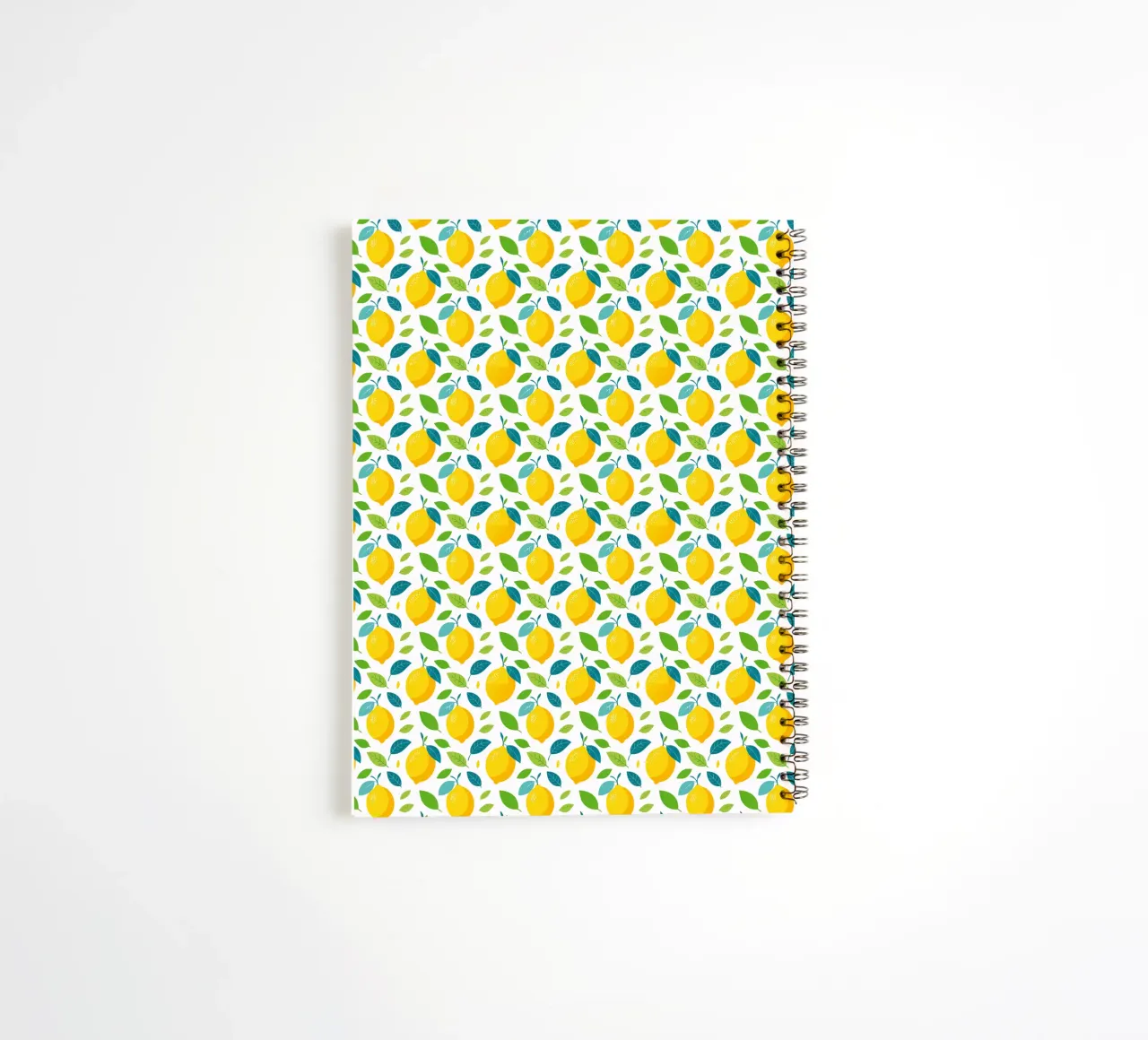 Lemons - All-over lemon print spiral notebook by Hightown Design