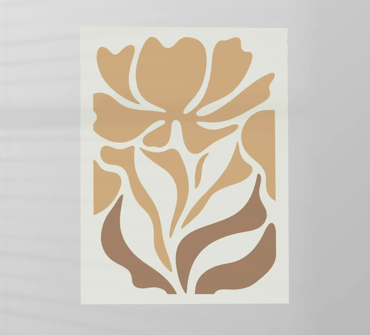 Neutral Boho Abstract Floral pellicola backlit da Attaboy Dsgn