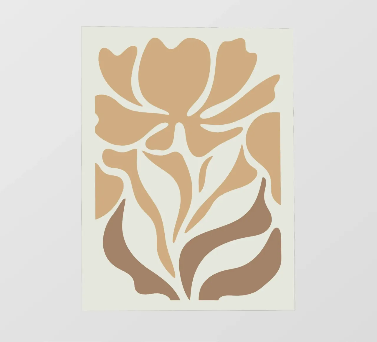 Neutral Boho Abstract Floral telo in pvc da Attaboy Dsgn