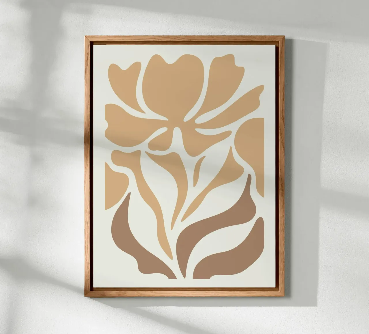 Neutral Boho Abstract Floral alluminio dibond da Attaboy Dsgn