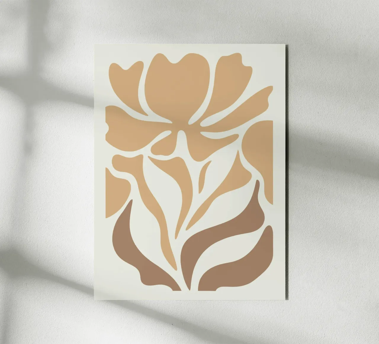 Neutral Boho Abstract Floral alluminio dibond da Attaboy Dsgn