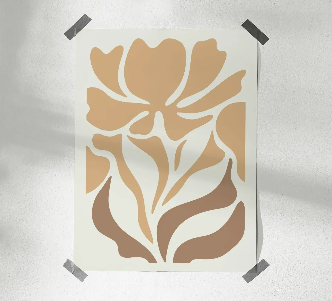 Neutral Boho Abstract Floral carta hahnemühle da Attaboy Dsgn