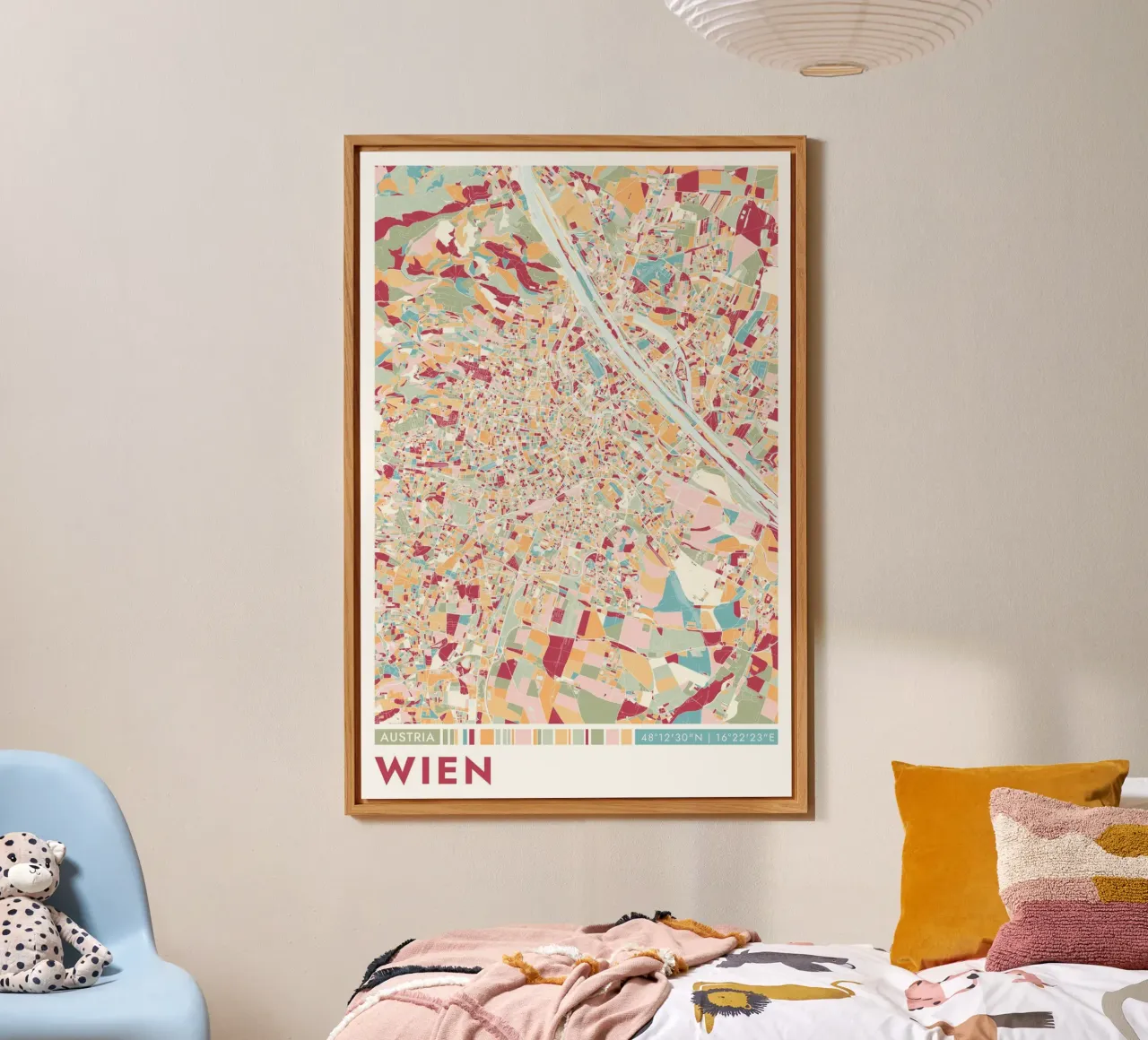 Città Wien alluminio dibond da CityMapPoster