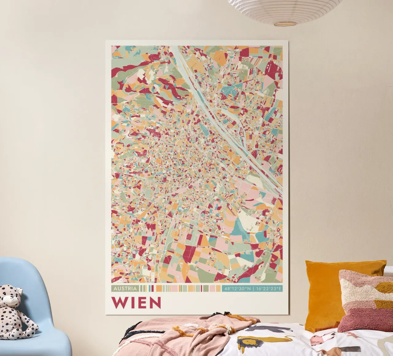 Città Wien carta hahnemühle da CityMapPoster
