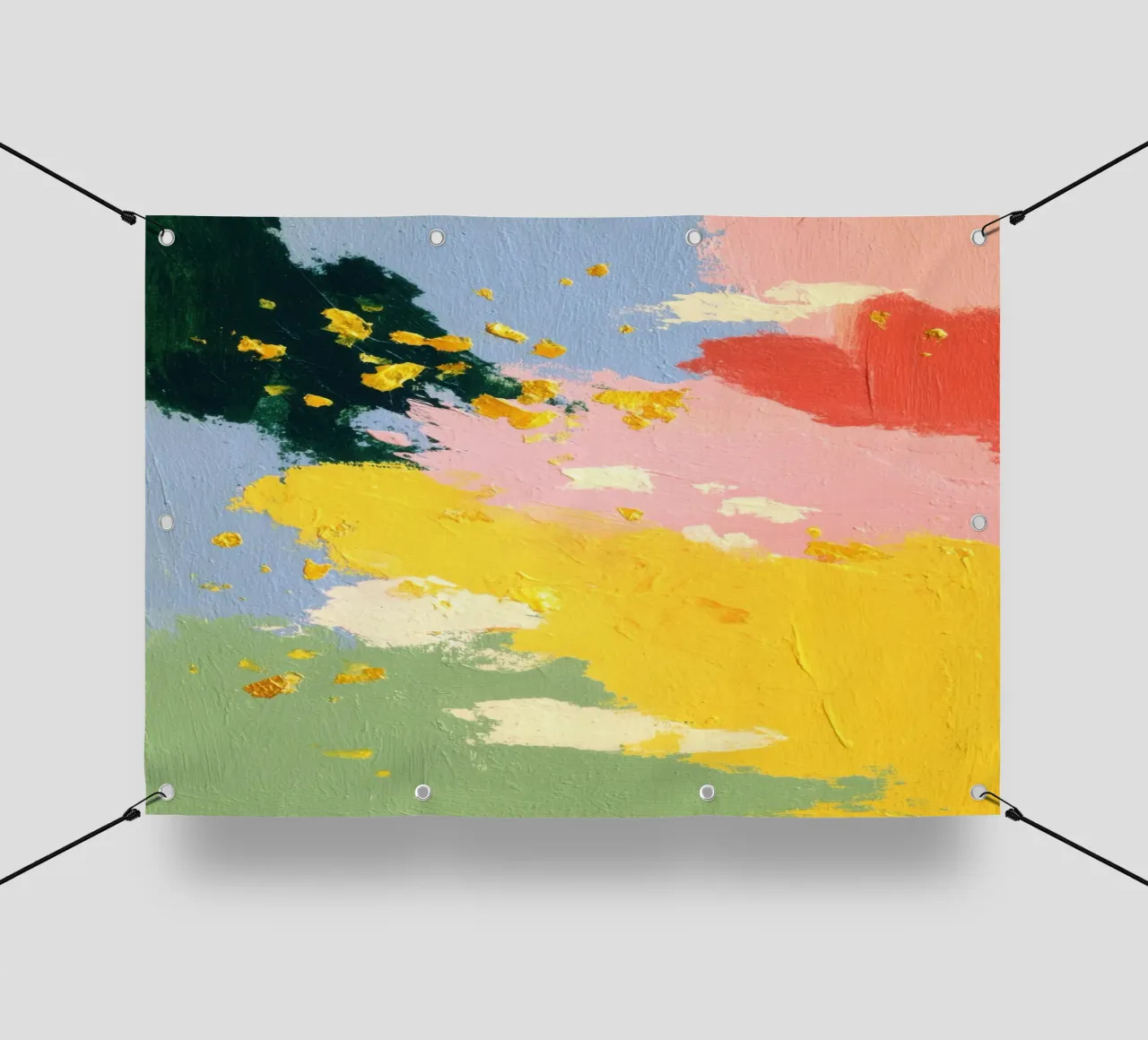 Esplosione astratta di colori telo in pvc da Nikis Art Studio