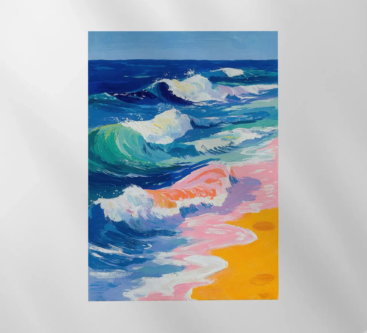 Onde colorate sulla spiaggia pellicola backlit da Nikis Art Studio