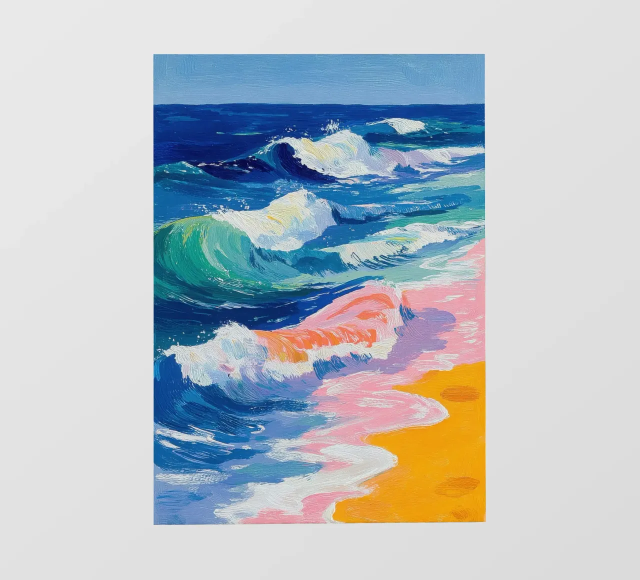 Onde colorate sulla spiaggia pellicola backlit da Nikis Art Studio