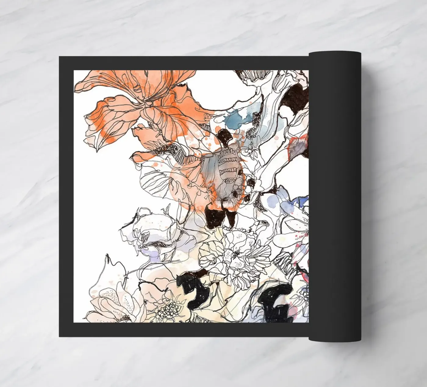 flower fire doormat by k i m