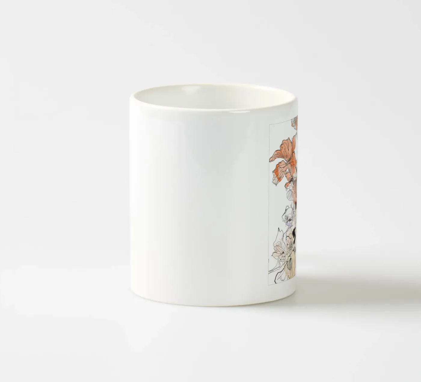 flower fire ceramic mug by k i m