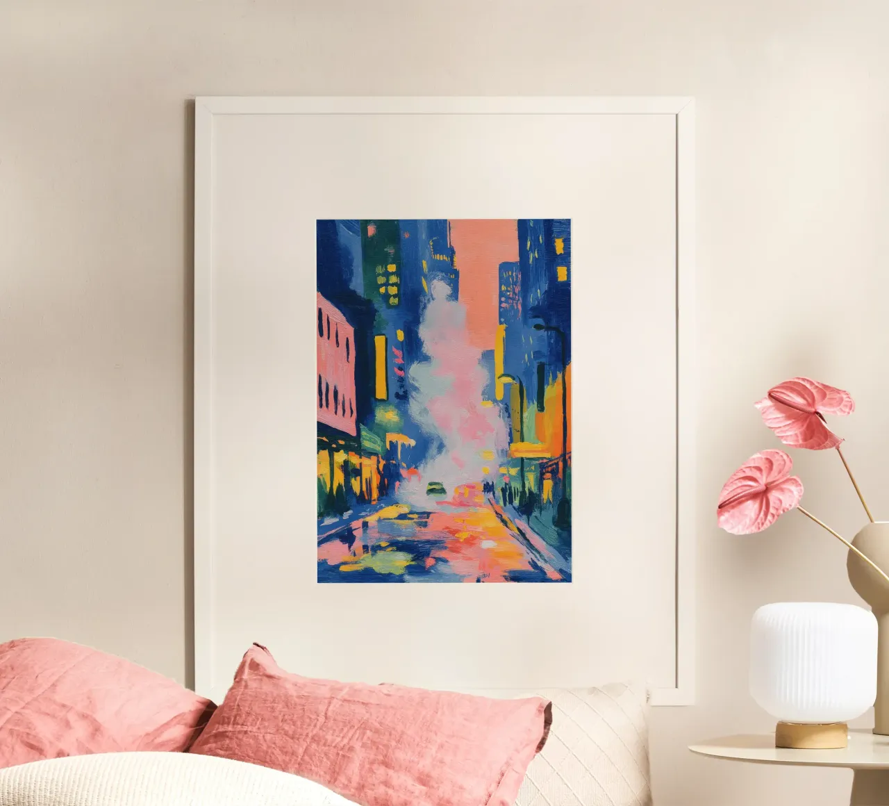 Strada di New York di notte carta hahnemühle da Nikis Art Studio