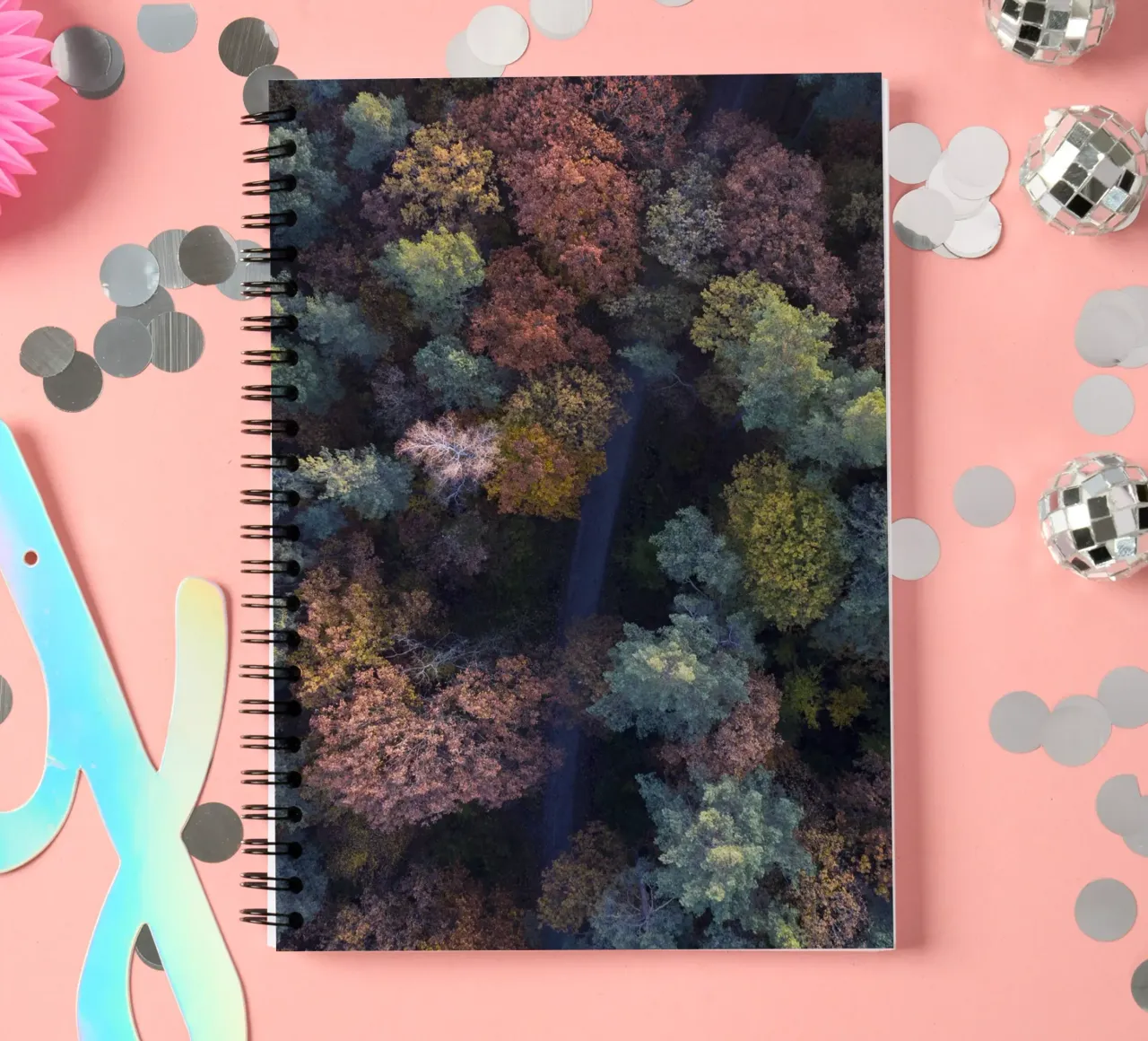 the walk through autumn forests spiral notebook by Studio Nahili