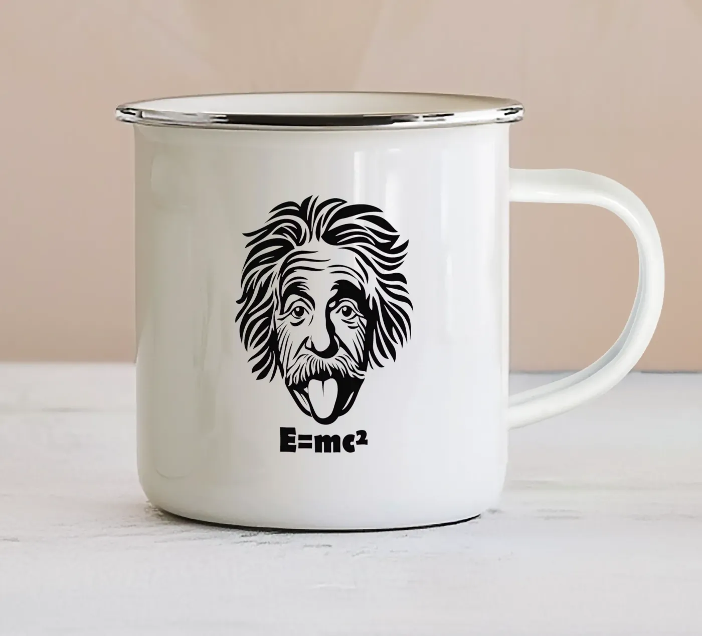 Albert Einstein: E=mc² emaille mok van Autofocus