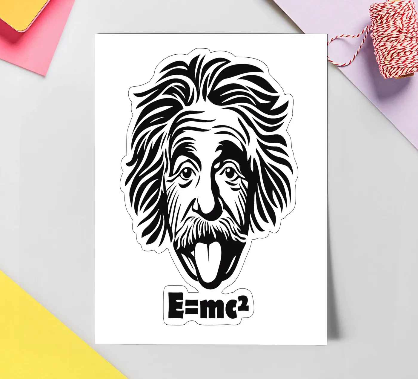 Albert Einstein: E=mc² foglio adesivo da Autofocus