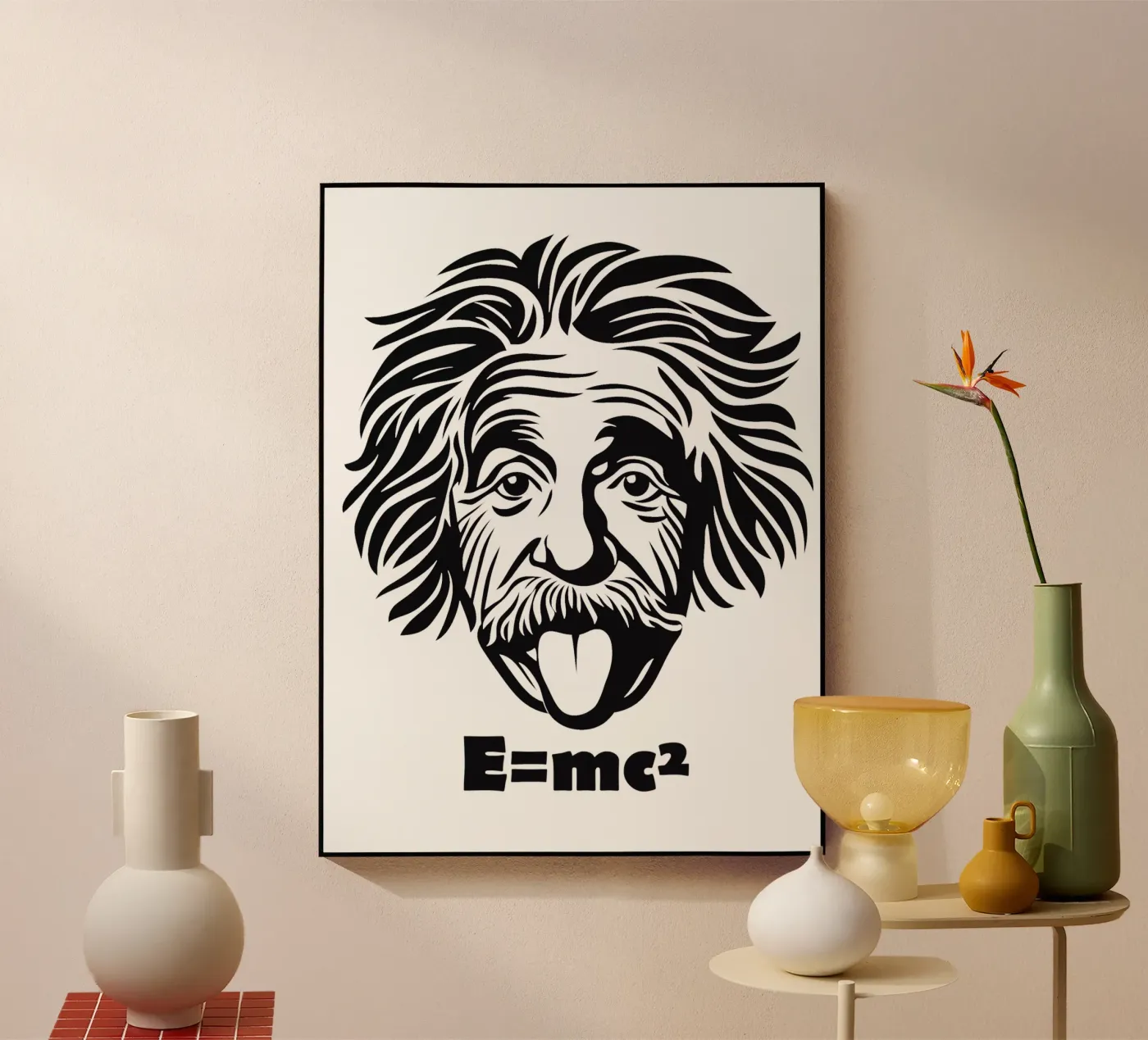 Albert Einstein: E=mc² acryl van Autofocus
