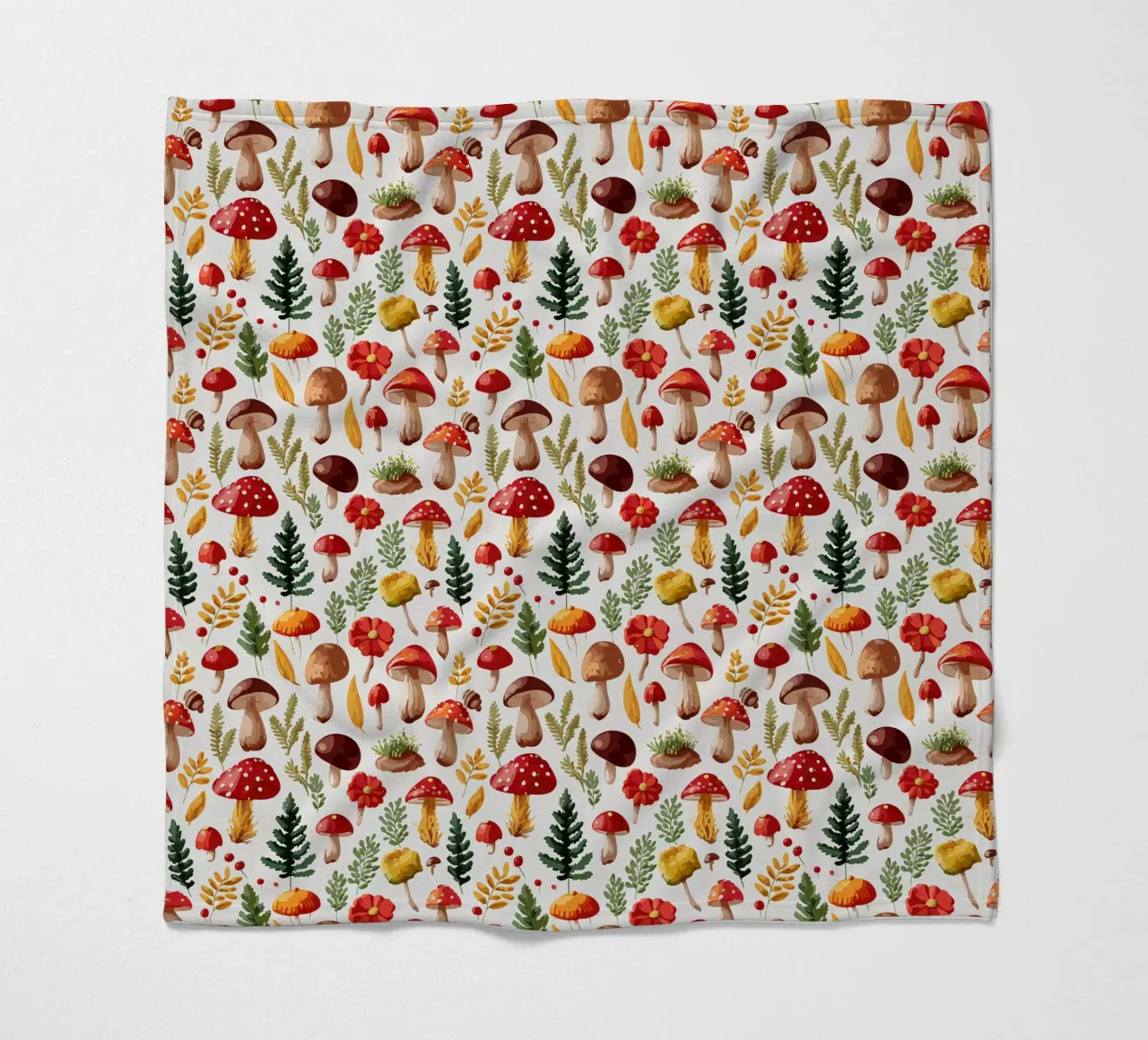 Autunno - Funghi, foresta, modello coperta in pile da Hightown Design
