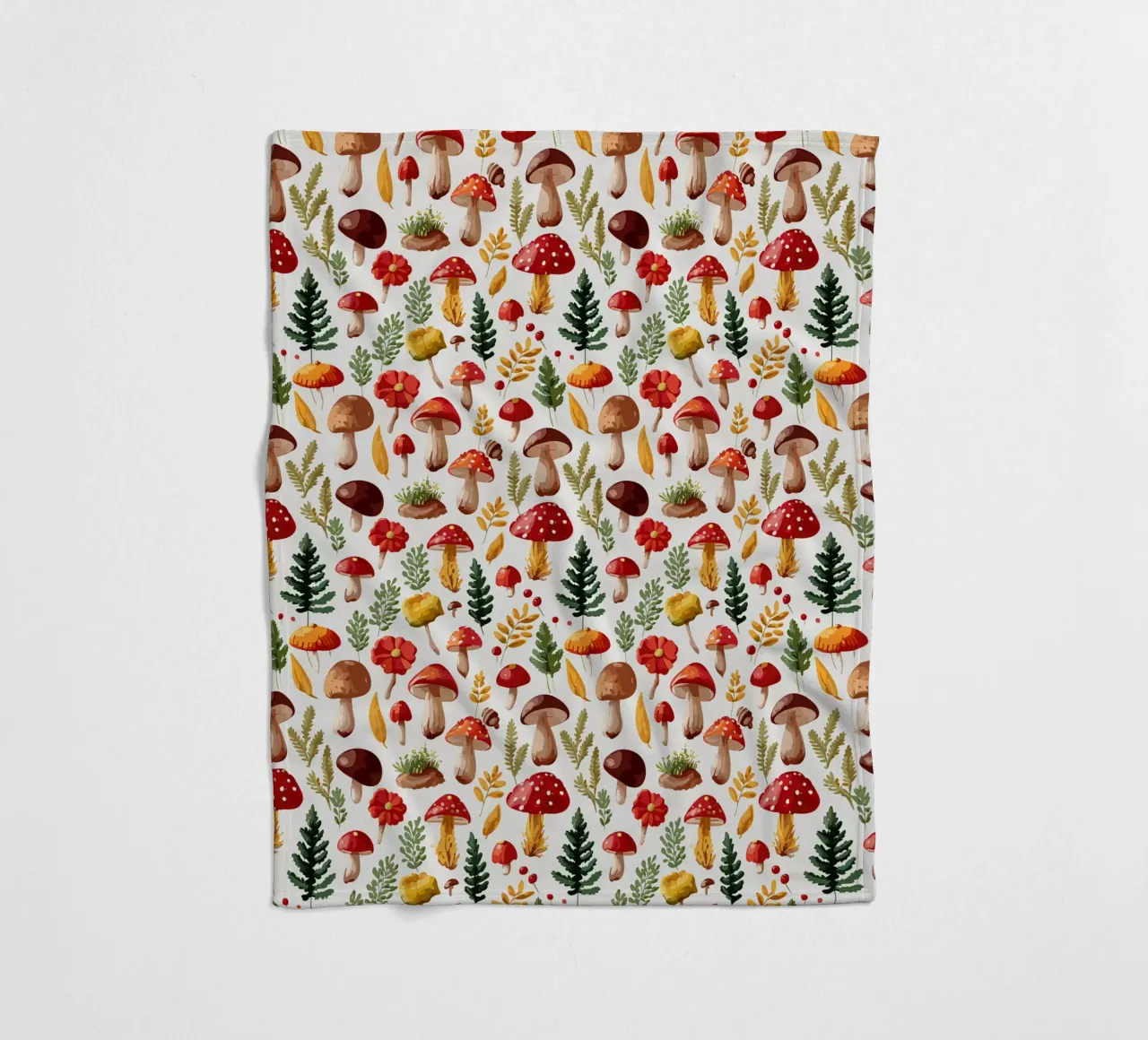 Autunno - Funghi, foresta, modello coperta in pile da Hightown Design