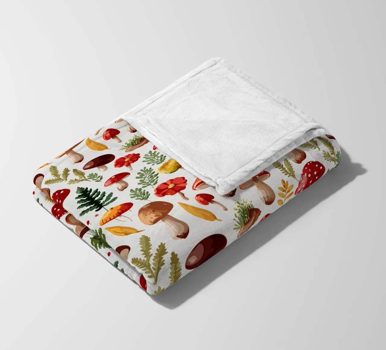Autunno - Funghi, foresta, modello coperta in pile da Hightown Design