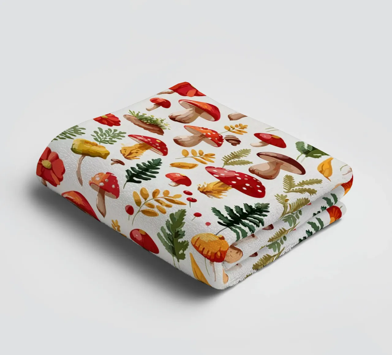 Autunno - Funghi, foresta, modello asciugamano da bagno da Hightown Design