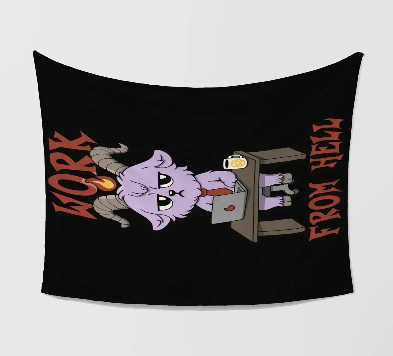 Work from Hell fleece blanket by Loobs
