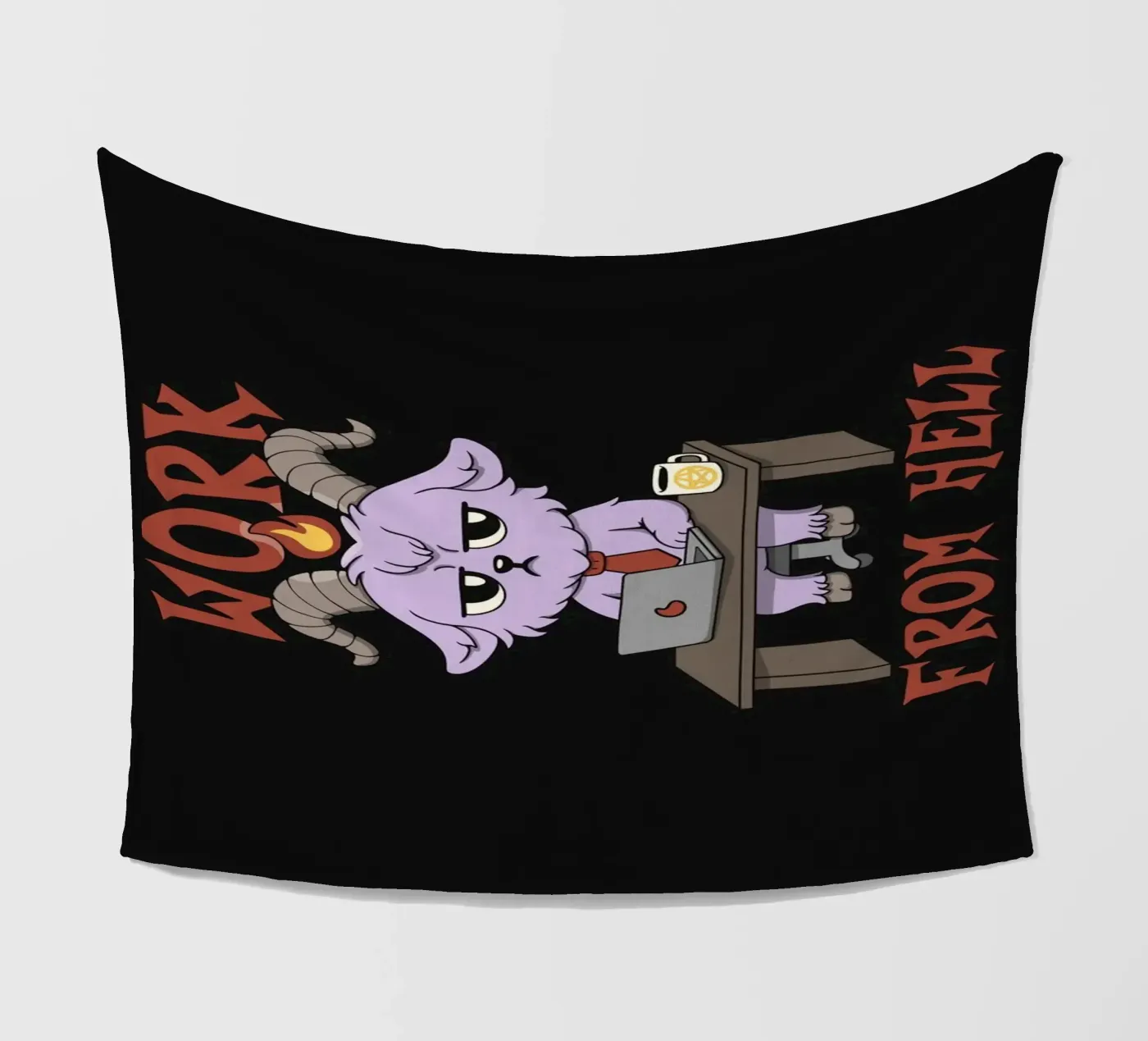 Work from Hell fleecedeken van Loobs