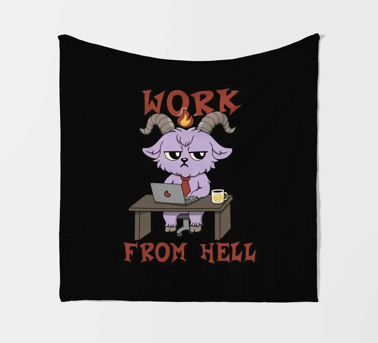 Work from Hell fleece blanket by Loobs