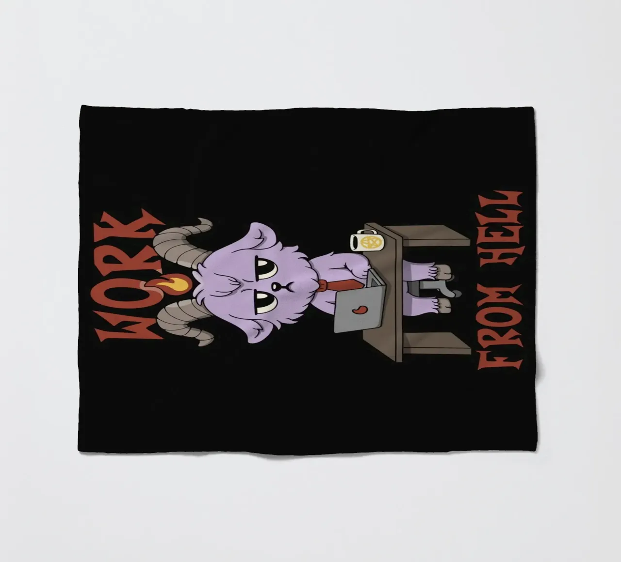 Work from Hell fleece blanket by Loobs