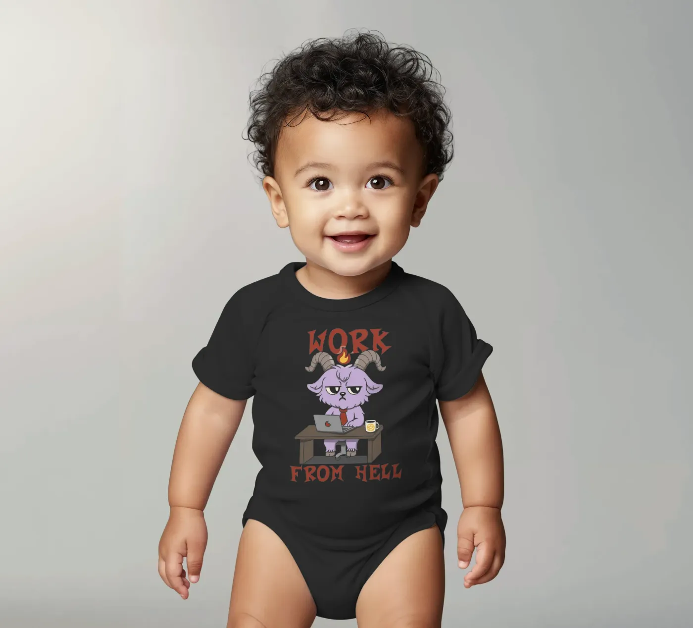 Arbeit aus der Hölle Kurzarm Babybody von Loobs