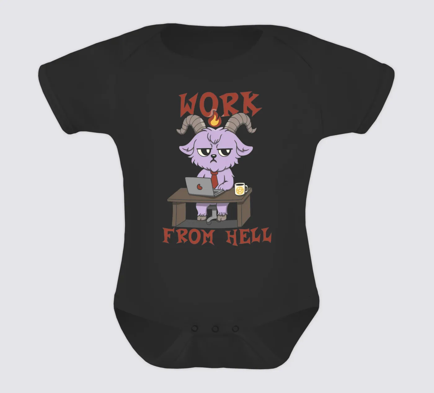 Arbeit aus der Hölle Kurzarm Babybody von Loobs