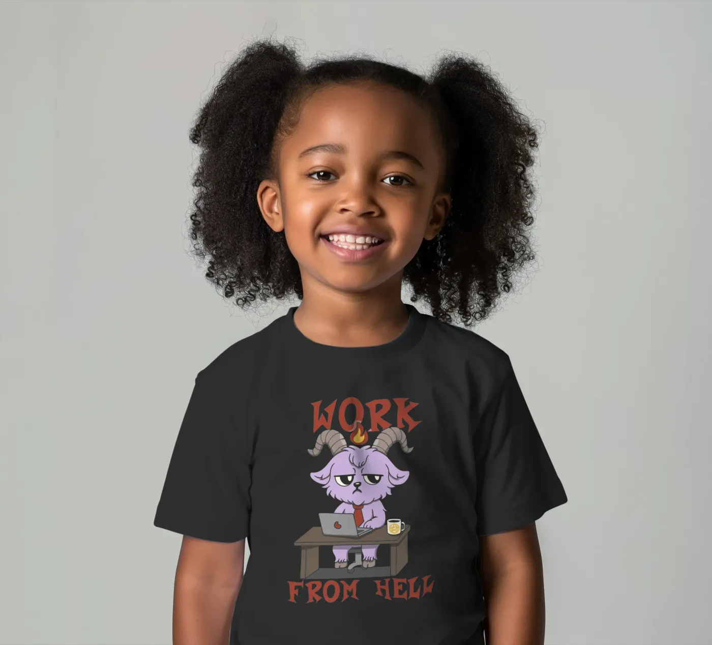 Work from Hell Kinder T-Shirt von Loobs