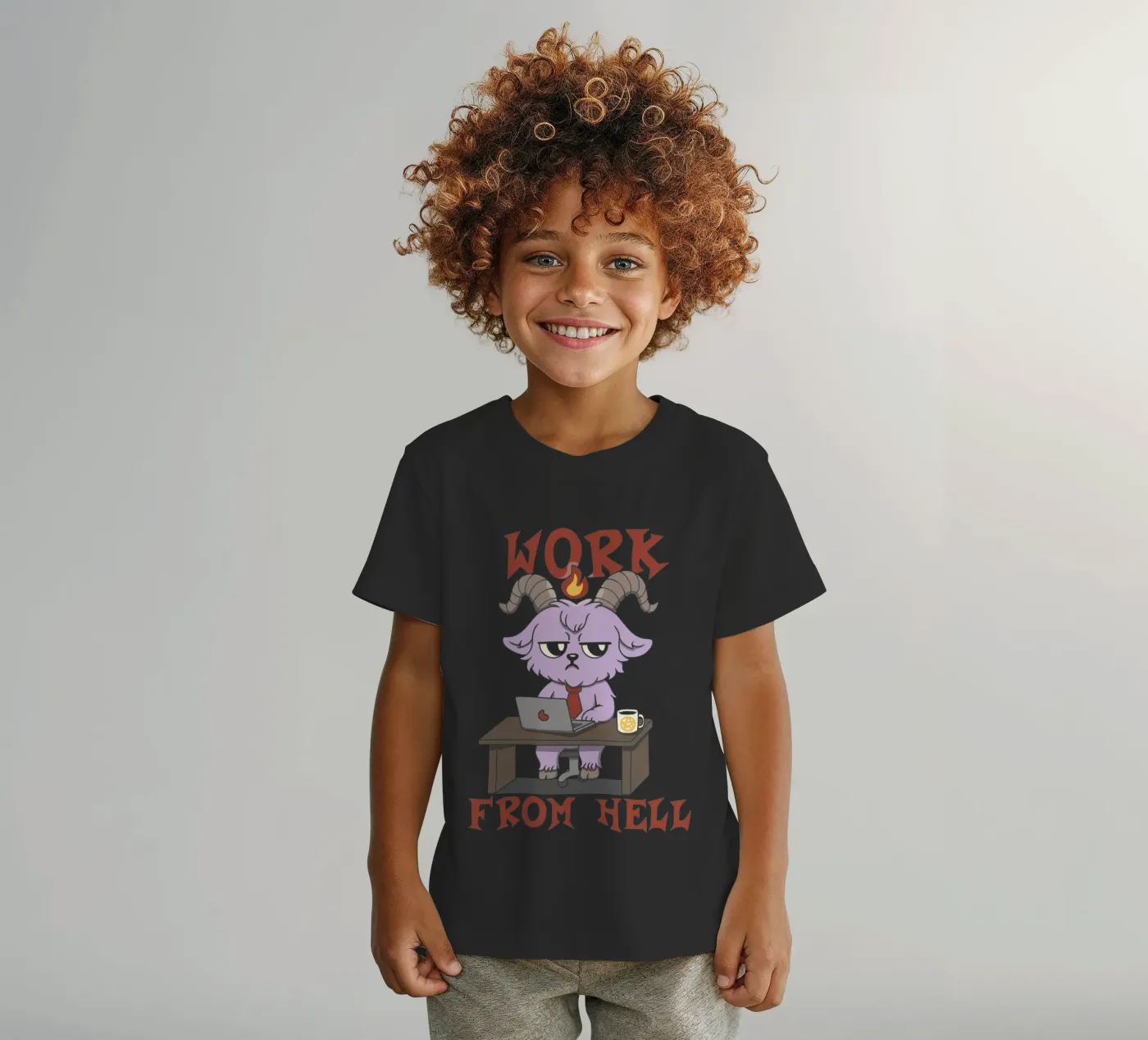 Work from Hell Kinder T-Shirt von Loobs