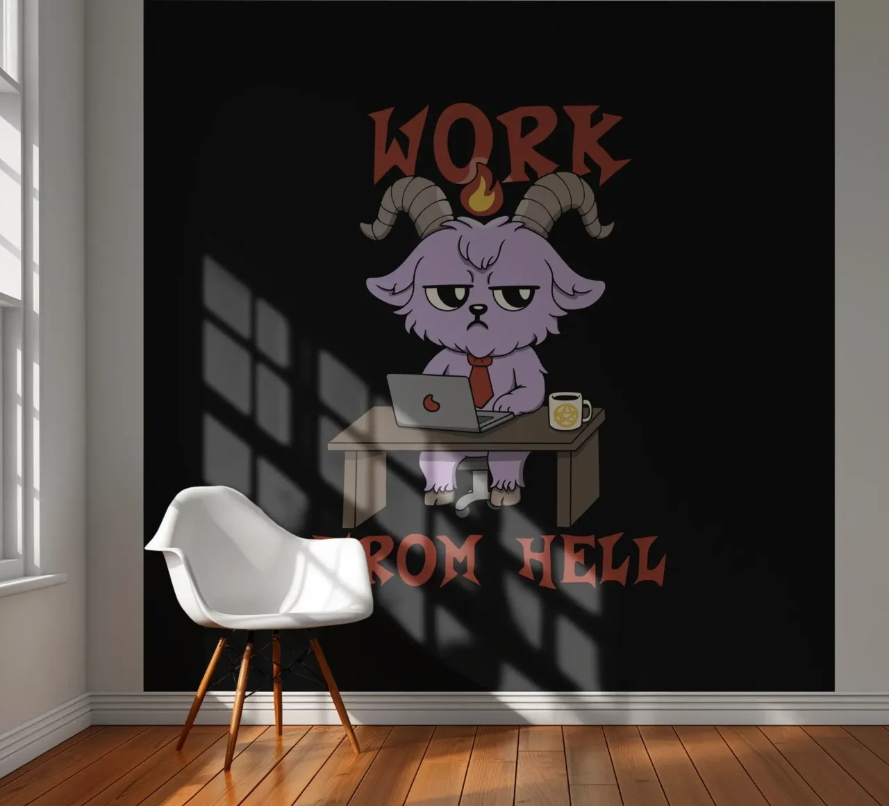 Work from Hell fotobehang van Loobs