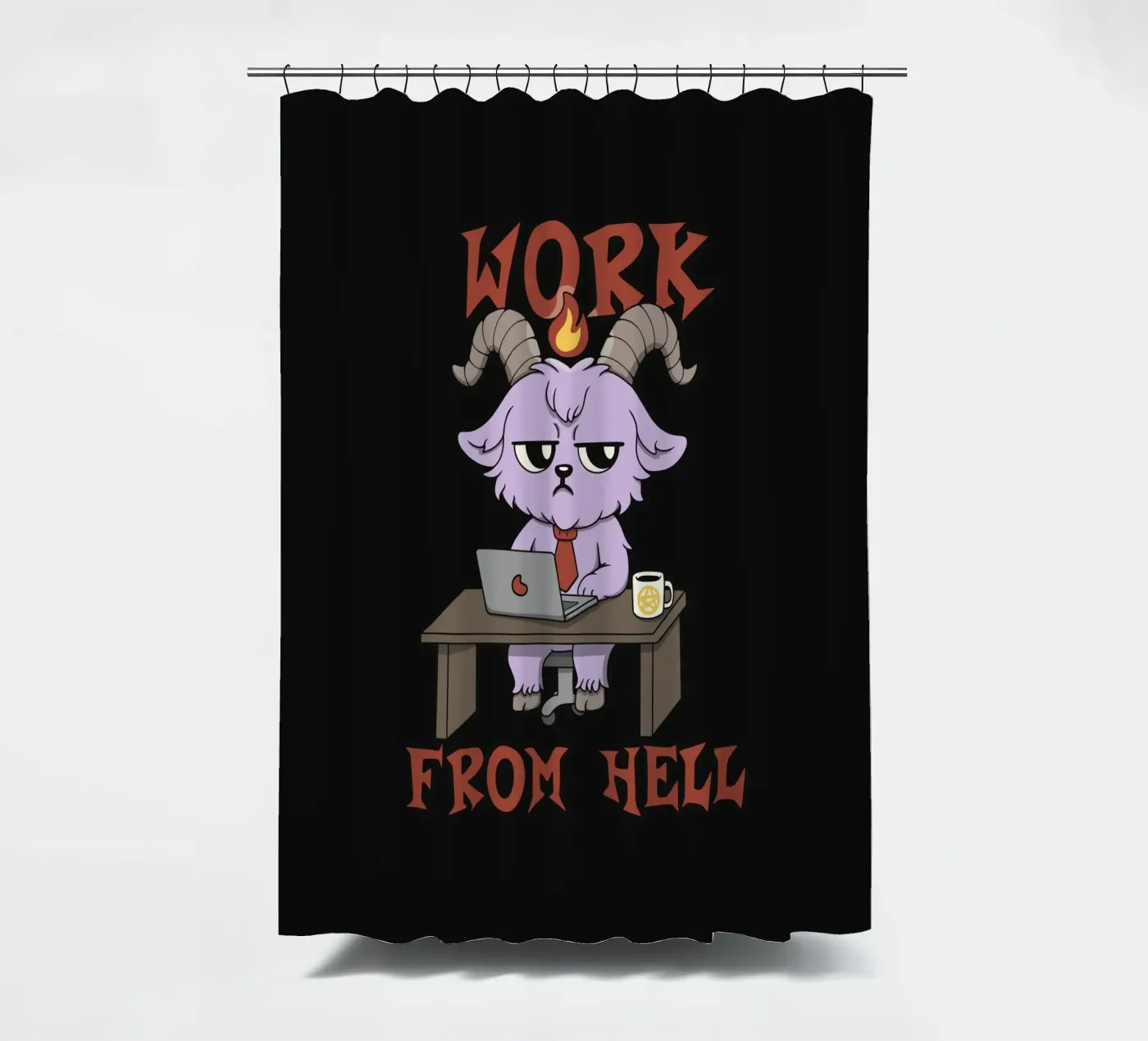 Arbeit aus der Hölle Duschvorhang von Loobs