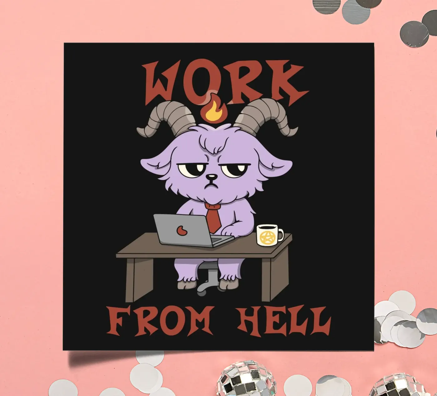 Werken vanuit de hel stickervel van Loobs