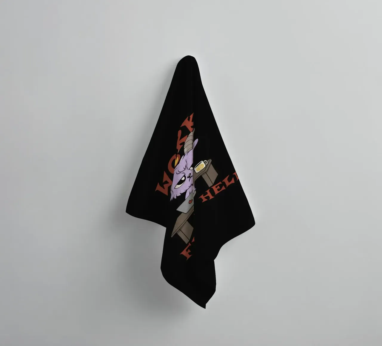 Work from Hell towel by Loobs
