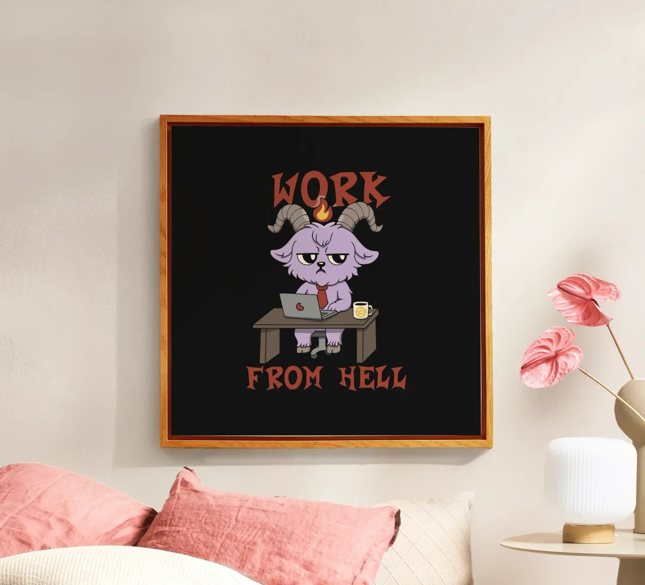 Work from Hell acryl van Loobs