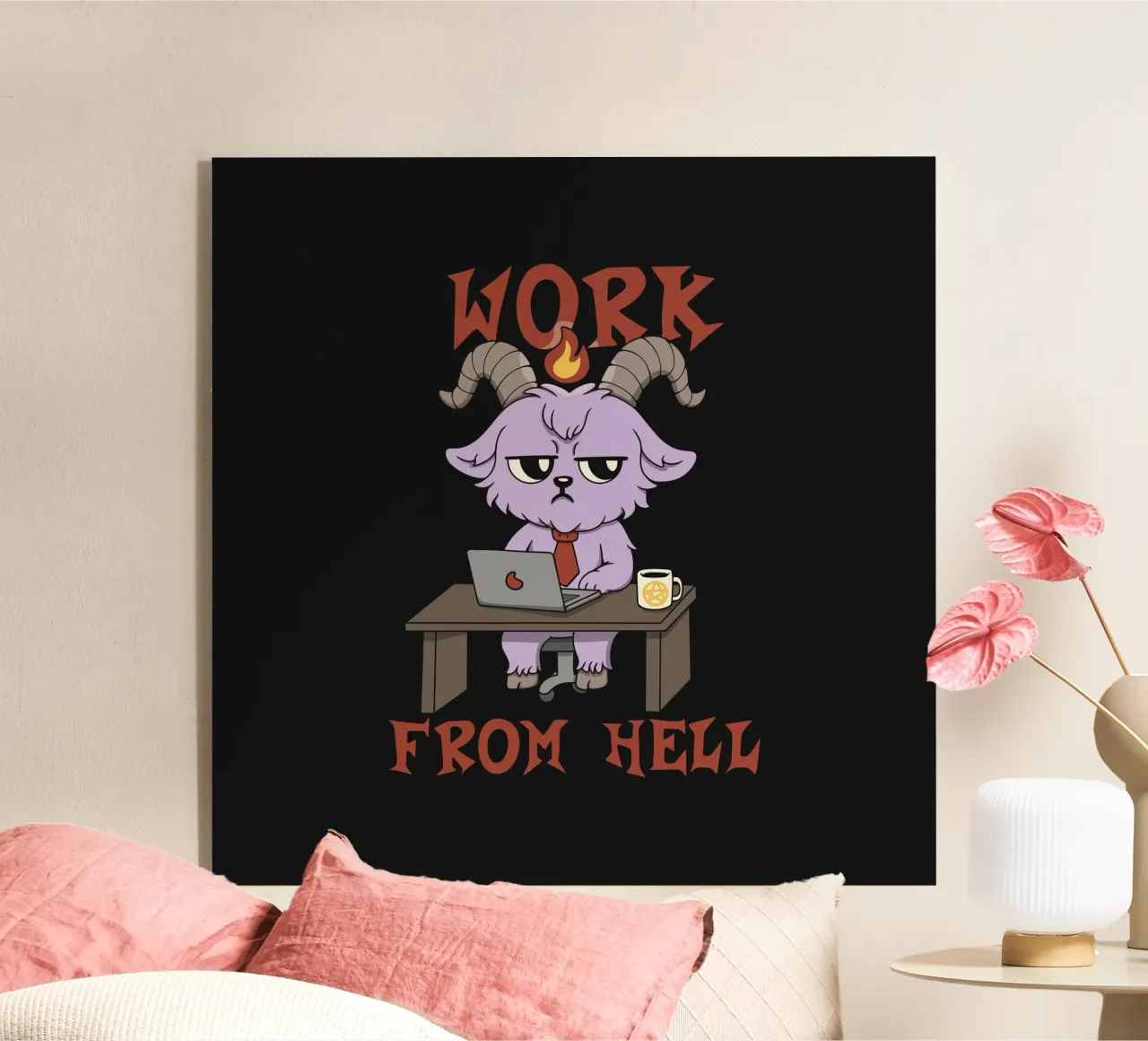 Work from Hell acryl van Loobs