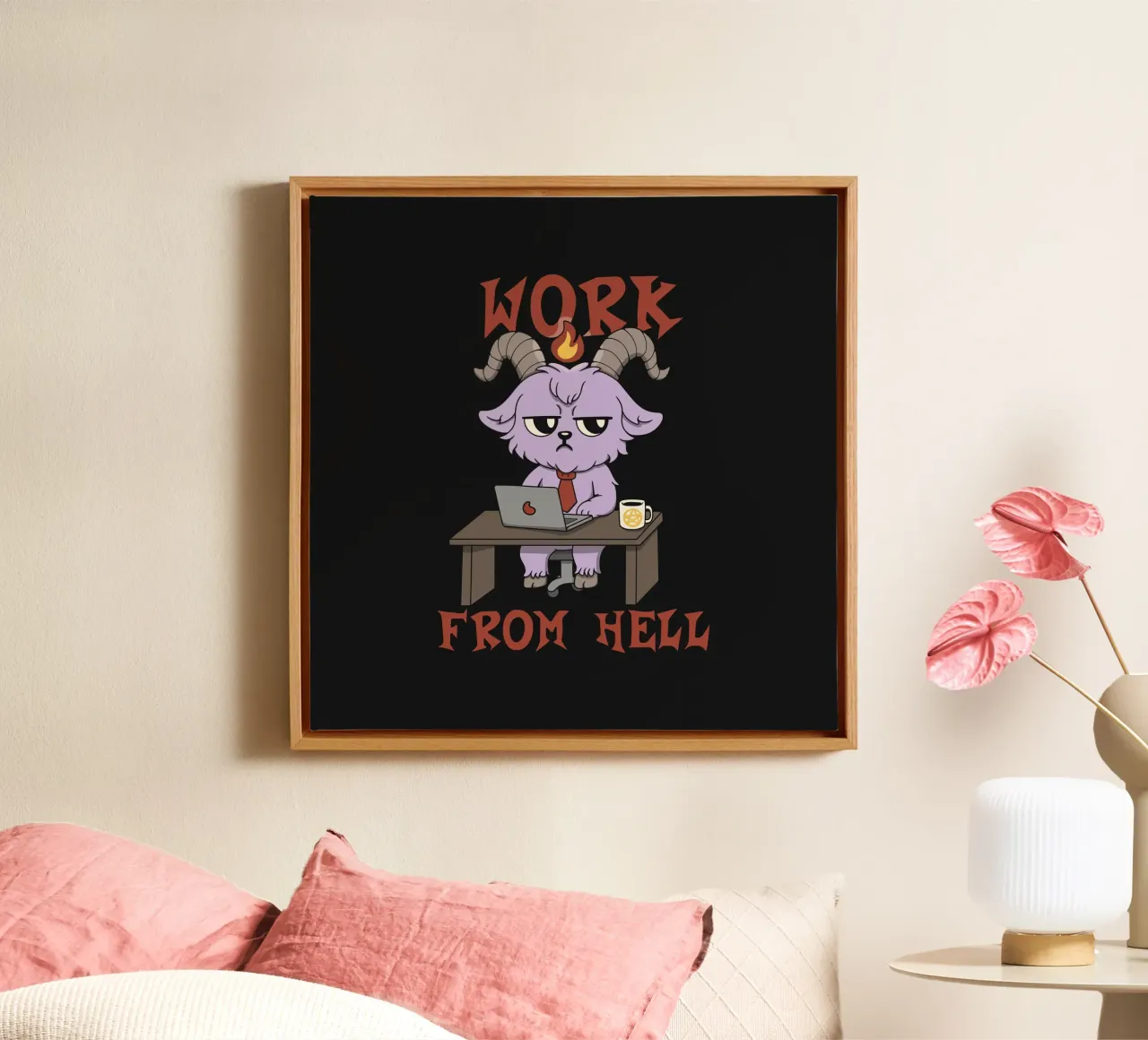 Work from Hell canvas by Loobs