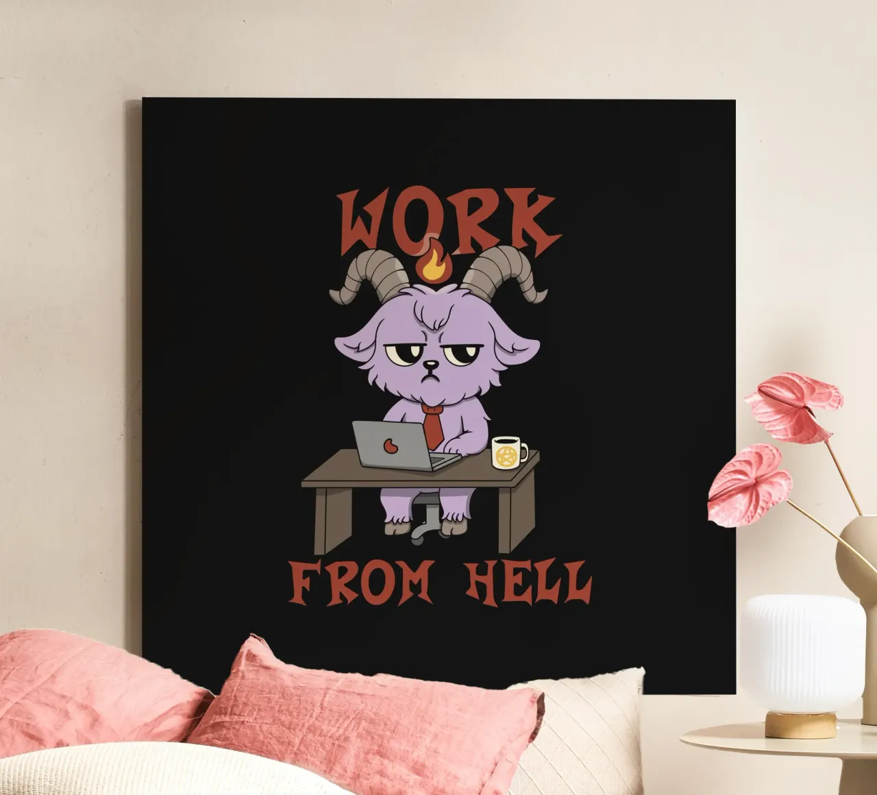 Work from Hell canvas by Loobs